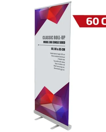 Klassisk Sølv Roll-Up Banner med Taske – Fantastisk Tilbud!