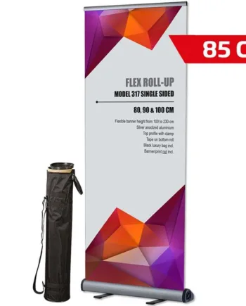 Elegant Bannerstand til Events - Flex Roll Kassette 100-230 cm