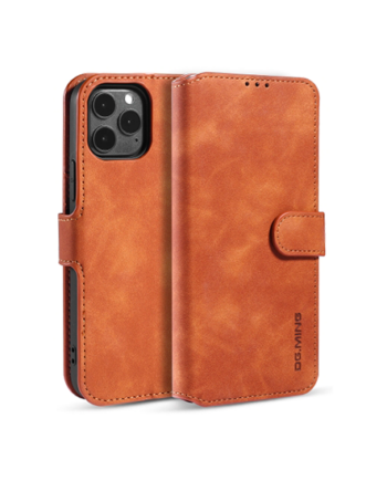 iPhone 12 Pro Læder Etui med Pung - Brun Tilbud!