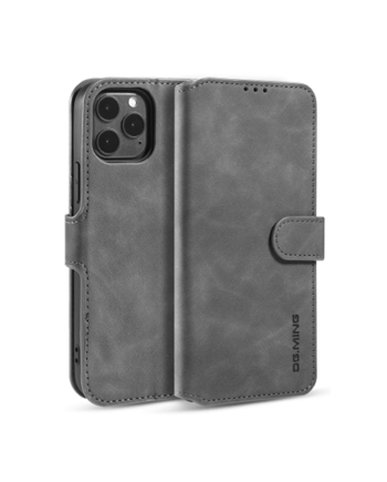 iPhone 12 Pro Læder Etui med Pung – Elegant Grå Farve