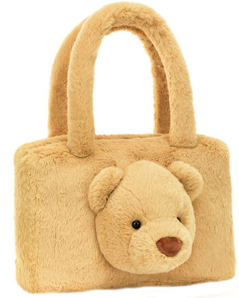 Beige Jellycat Taske med Smudge Bear – Fantastisk Tilbud!