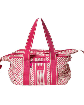 Lala Berlin Muriel Big Bag – Lyserød Heritage Stripe tilbud