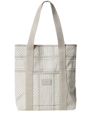 Beige Lala Berlin Shopper Carmela med Heritage Stripe