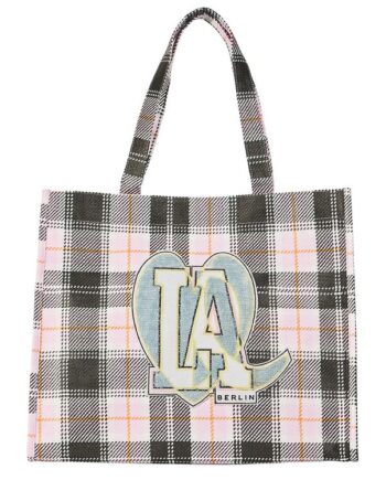 Lala Berlin Shopper Cali Check i Lyserød Blush – Udsalg!