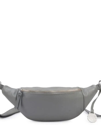 Elegant Grå Læder Bumbag – Fantastisk Tilbud!
