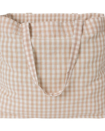 Rosa Studio Gingham Blush Shopper – Stilfuld og Praktisk Taske