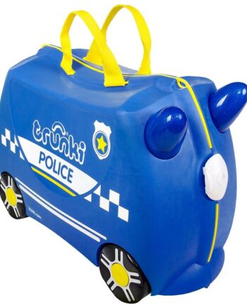 Blå Trunki Kuffert - Percy Politibil til Fantastiske Rejser!