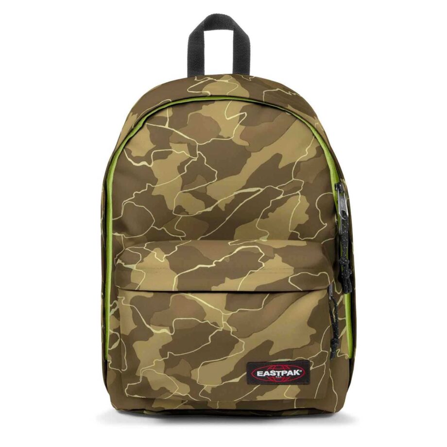 Grøn Eastpak Out Office Taske 27L – Camouflash Khaki Tilbud