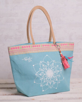 Turkis Shopper Taske fra Spirit – Fantastisk Tilbud!