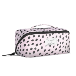 Elegant Rosa Makeup Taske med Prikker - Ideel Opbevaring