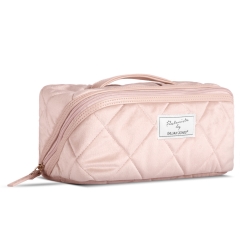 Elegant Rosa Makeup Taske – Ideel til Skønhedsopbevaring
