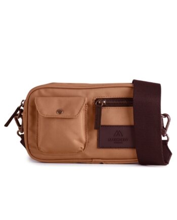 Markberg Darla Bæredygtig Crossbody Taske – Karamel/Sort