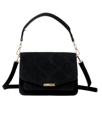 Elegant Noella Blanca Taske i Sort Suede – Stilfuld og Praktisk