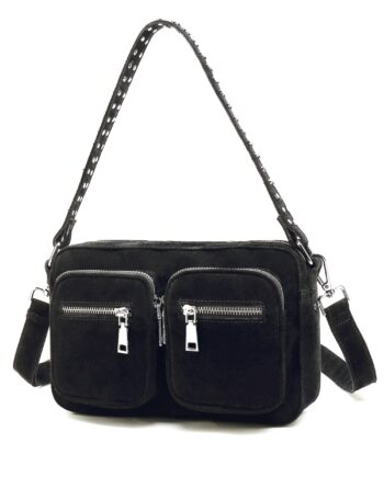 Noella Celina Crossover Taske i Sort Suede – Udsalg!