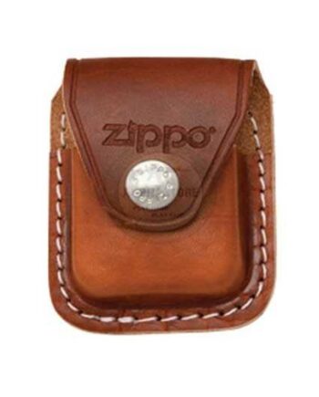 Zippo Lighter Taske i Brun Læder – Få Gratis Gravering!