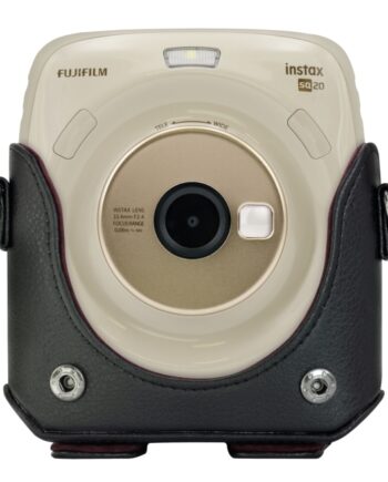 Elegant sort taske i kunstlæder til Instax Sq20 kamera