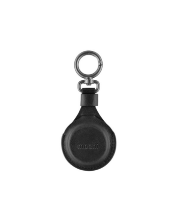 Moshi AirTag Nøglering i Vegansk Læder – Jet Black Tilbud!