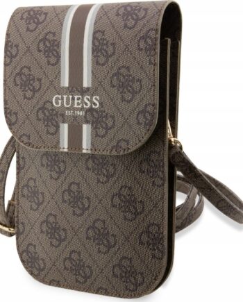 Guess Brun Etui Taske med Striber – Fantastisk Tilbud!