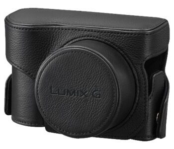 Elegant sort lædertaske til Panasonic Lumix kameraer