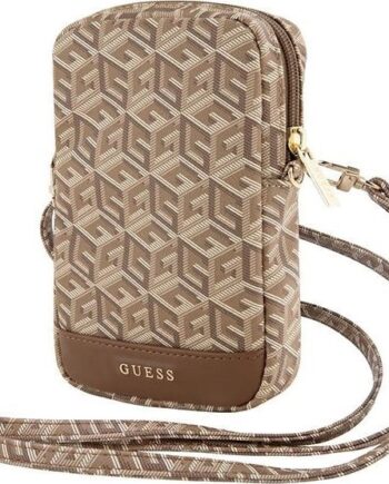 Elegant Brun Lynlås Etui til Telefon og Pung – Guess Cube