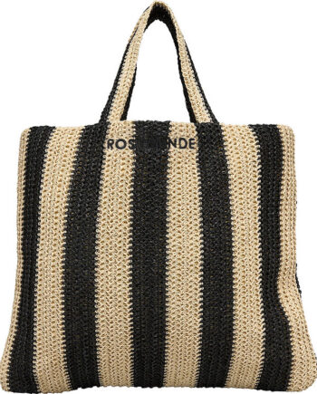 Hvid Rosemunde Taske med Sort Stripe – Fantastisk Tilbud!