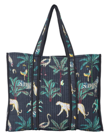 Lollys Laundry Zelkova Taske i Sort Dyreprint – Udsalg!