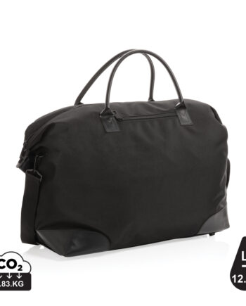 Sort Weekendtaske i 1200D RPET – Perfekt til Promotion