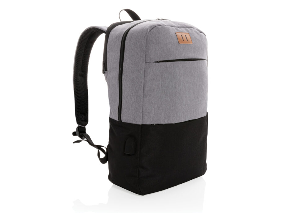 Moderne Sort USB & RFID Laptop Taske til Branding