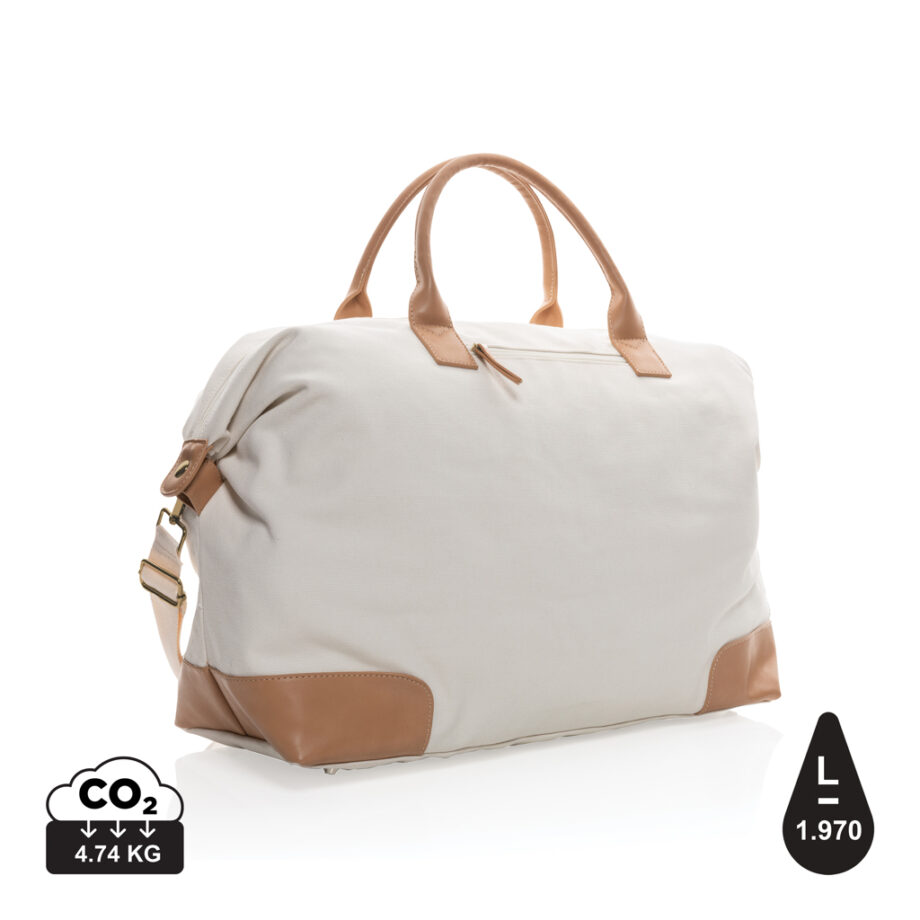 Elegant Off-white Weekendtaske til Rejser og Hverdag