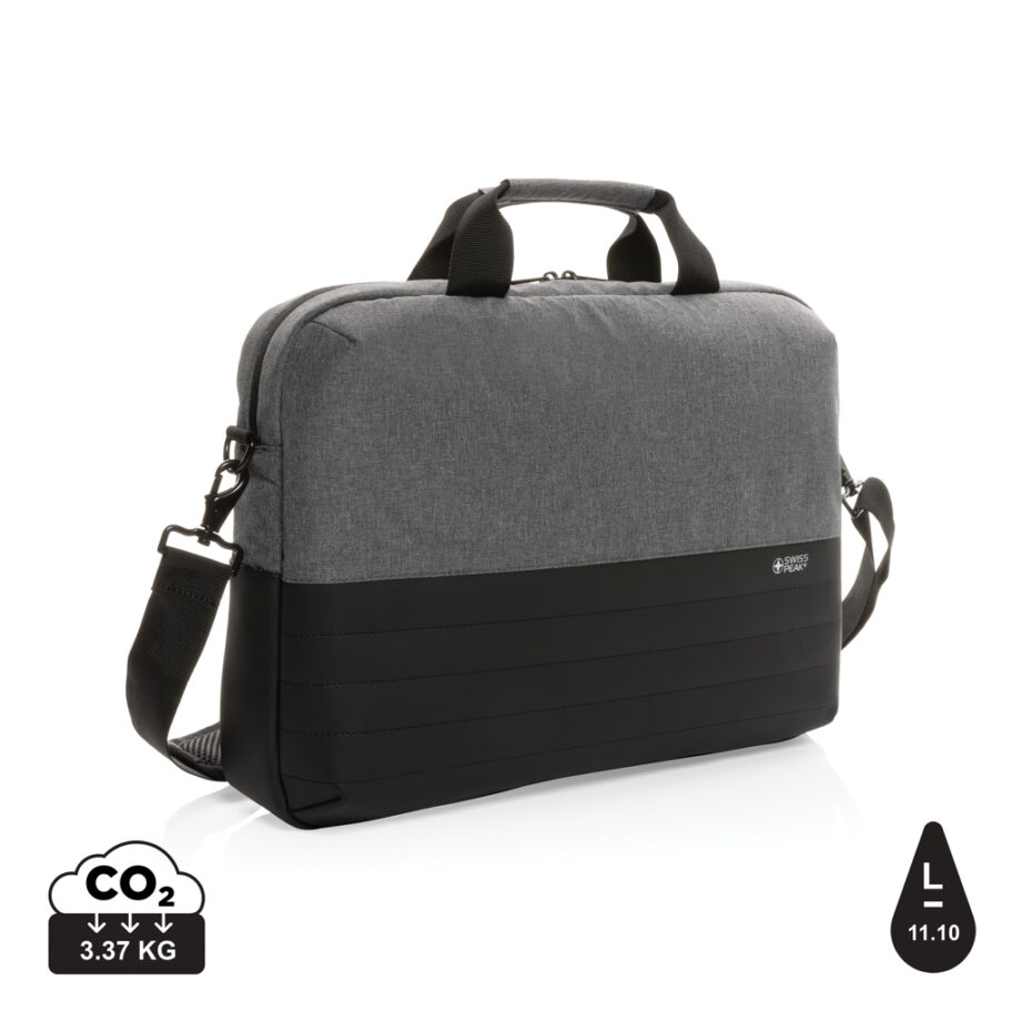 Grå Swiss Peak Aware™ RFID Laptop Taske til Branding
