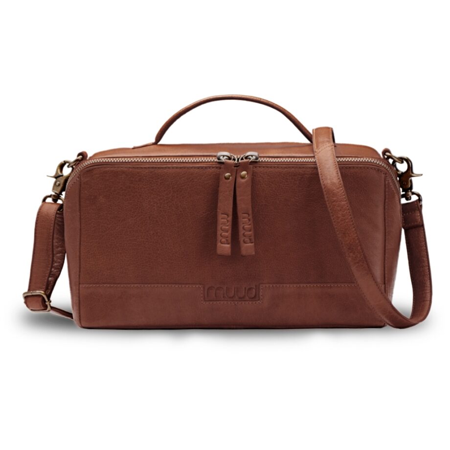 Muud Cleo Midi Lædertaske – Elegant Brun Crossbodytilbud