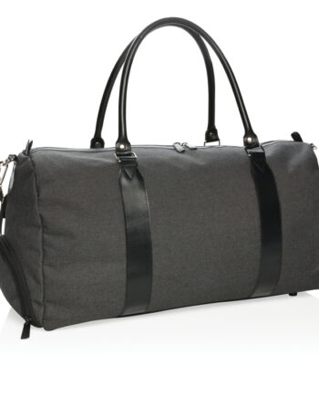Sort Weekend Taske med USB – Perfekt til Reklame!
