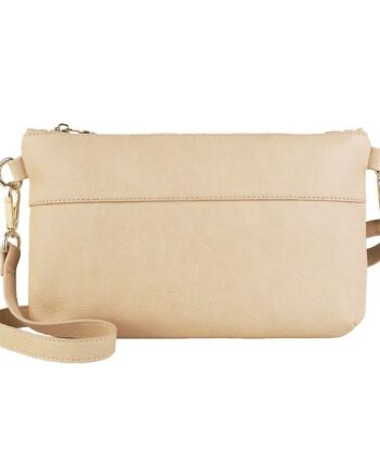 Brun Rosemunde Clutch – Vegansk Taske i Pure Sand Gold