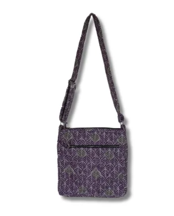 Håndlavet Lilla Blomster Crossbody Taske – Unik Stil!