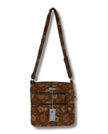 Håndlavet Blomsterprint Crossbody Taske til Rejser - Udsalg!