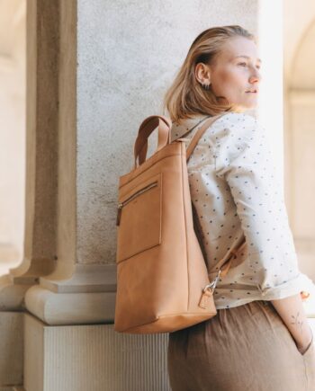 Shopper Taske Rygsæk Brun Læder Walawe - Micmic Tasker