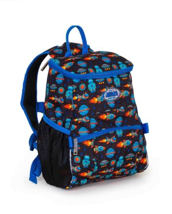 Blå Jeva Børnehave Taske Space Game - Jeva Tasker  - 5705503274556