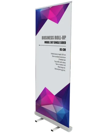 Business Roll Enkeltsidet Alu Sølv Inkl Taske Bannerprint - Tasker