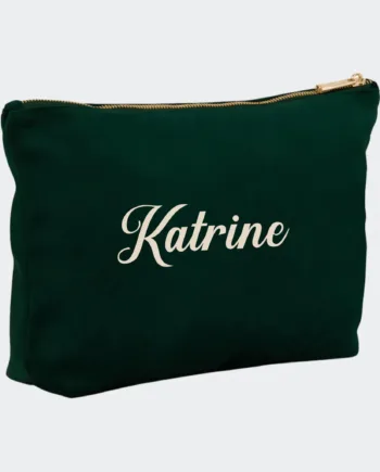 Grøn Stor Velour Accessory Taske Mørke Stor Accessory Taske Mørke - 123unik Tasker