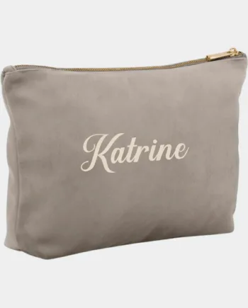 Stor Velour Accessory Taske Moonstone Stor Accessory Taske Moonstone - 123unik Tasker