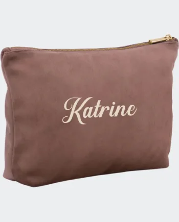 Stor Velour Accessory Taske Rose Stor Velour Accessory Taske Rose - 123unik Tasker