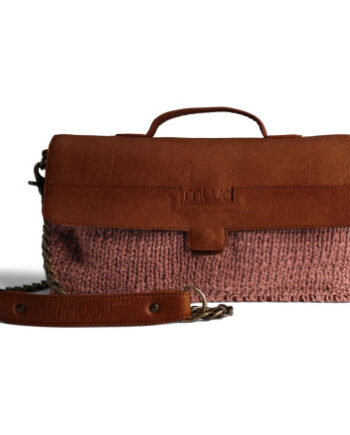 Muud Haumea Diy Taske Rich Brown Med Mørk Gammelrose Garn - Muud Tasker  - 5714331051512