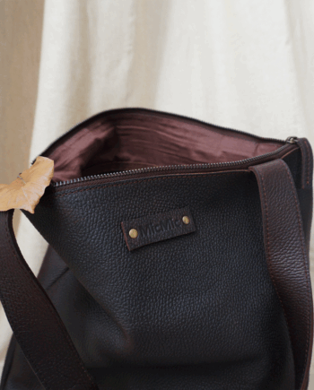 Læder Shopper Taske Mabul Brun - Micmic Tasker