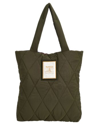 Barbour Dame Quiltet Taske Mariah Tote Oliven - Barbour Tasker  - 5020985552559