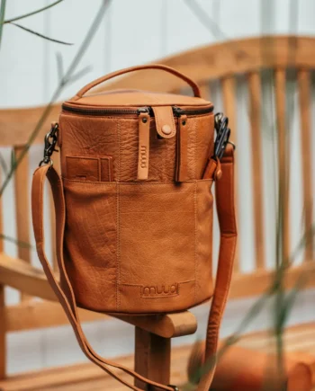 Strikketaske Strikkeopbevaring Muud Læder Taske Cognac Saturn 2530r9 - Tasker  - 5714331003054