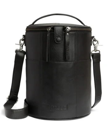 Sort Strikketaske Strikkeopbevaring Muud Læder Taske Saturn 2530r9 - Tasker  - 5714331002880