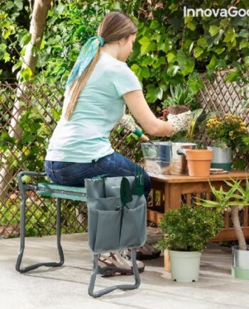 Folding Garden Seat Med Taske Til Værktøj Innovagoods - Innovagoods Tasker  - 8435527821616